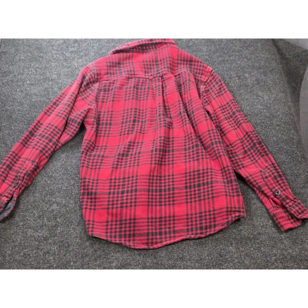 Woolrich Mens Medium Red Black Buffalo Check Plaid Flannel Shirt Workwear Soft M